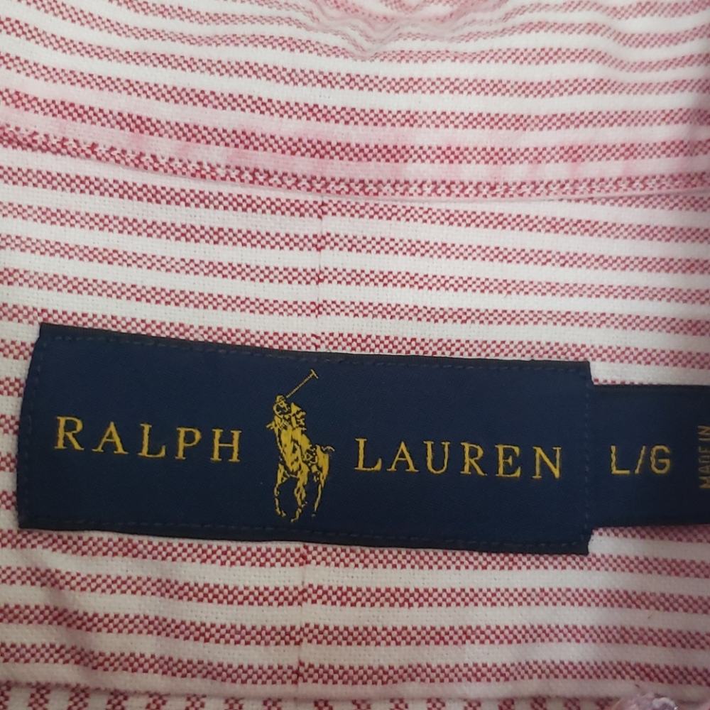 Ralph Lauren Pink Stripped Button Down - Picture 2 of 2